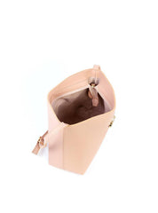 Bolsa Tote Transversal com Borda Ondulada - Nude BSI-6149 - NU