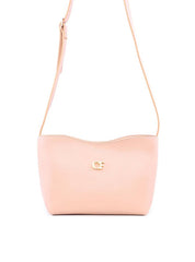 Bolsa Tote Transversal com Borda Ondulada - Nude BSI-6149 - NU