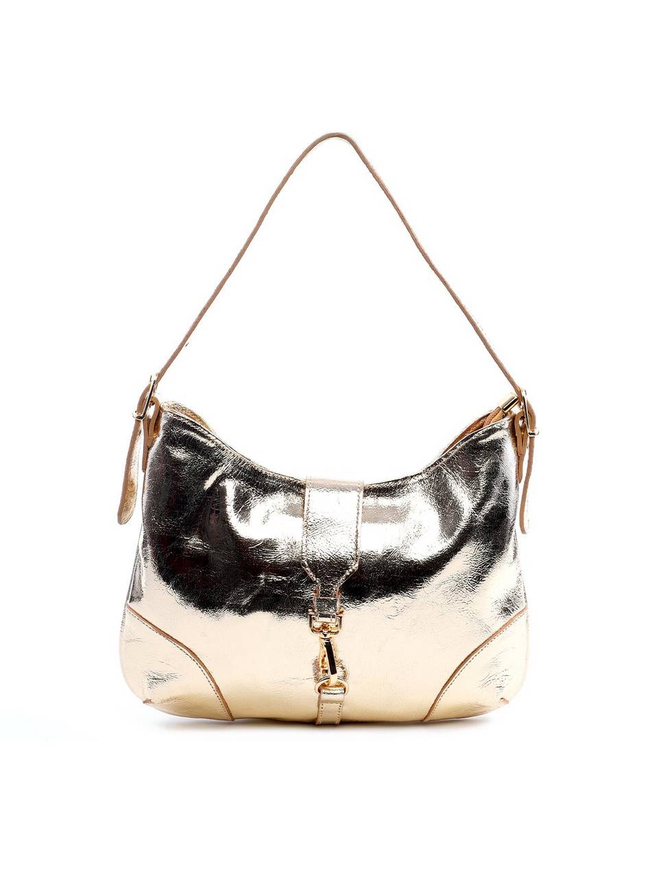 Bolsa Hobo de Mão com Mosquetão - Ouro BSI-6113 - AU