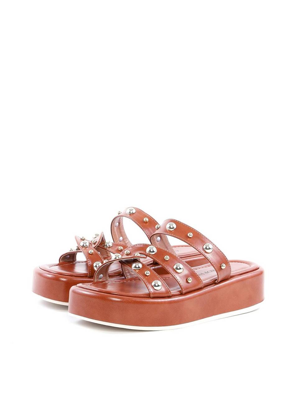 Flatform com Tiras Cruzadas e Rebites - Castor SDI-11819 - CS