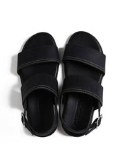 Chinelão Masculino Duas Tiras Costuradas com Fivela Traseira - Preta SDI-11669 - PR