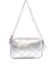 Bolsa Cluthc Tranversal em Metalasse - Prata BSI-6118 - PT