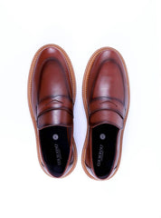 Calçado Masculino Mocassim 45030 em Couro Confort - Castor SP-11659 - CS