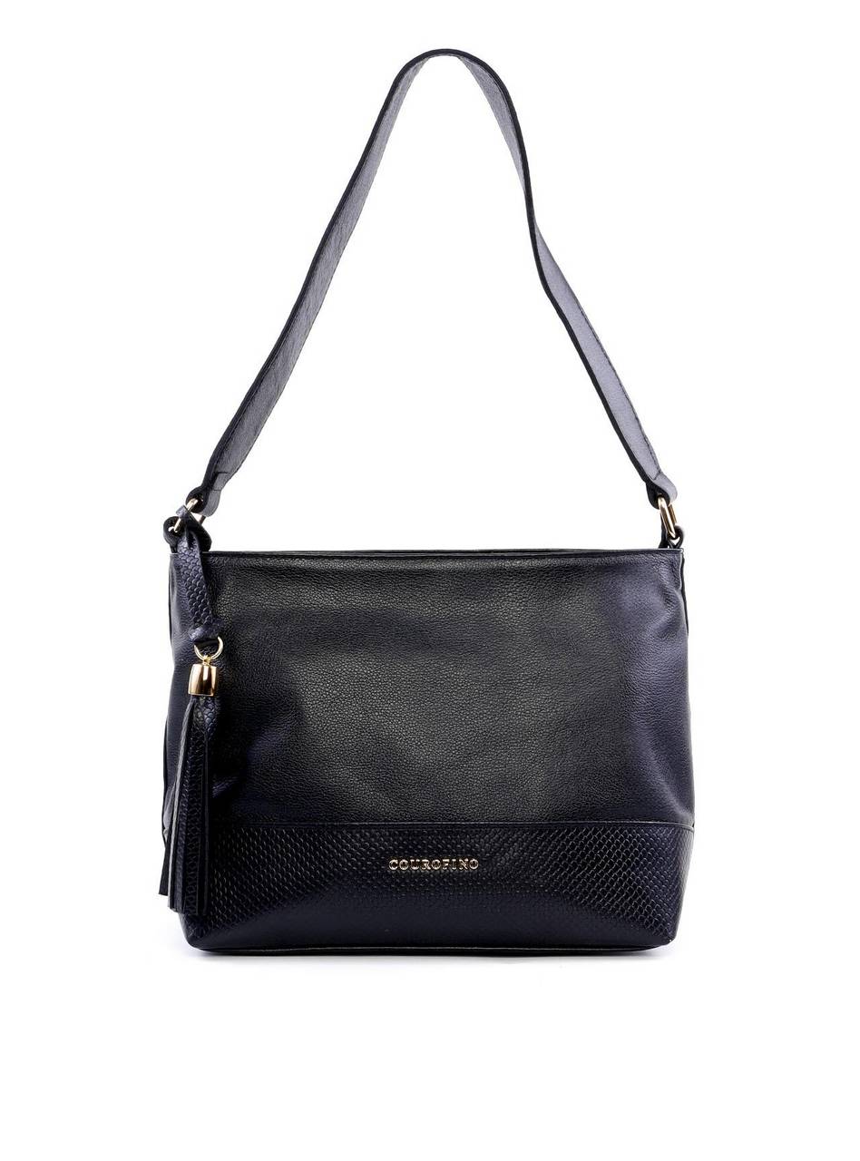 Bolsa Tote Tiracolo com Barbicacho - Preta BSI-6221 - PR