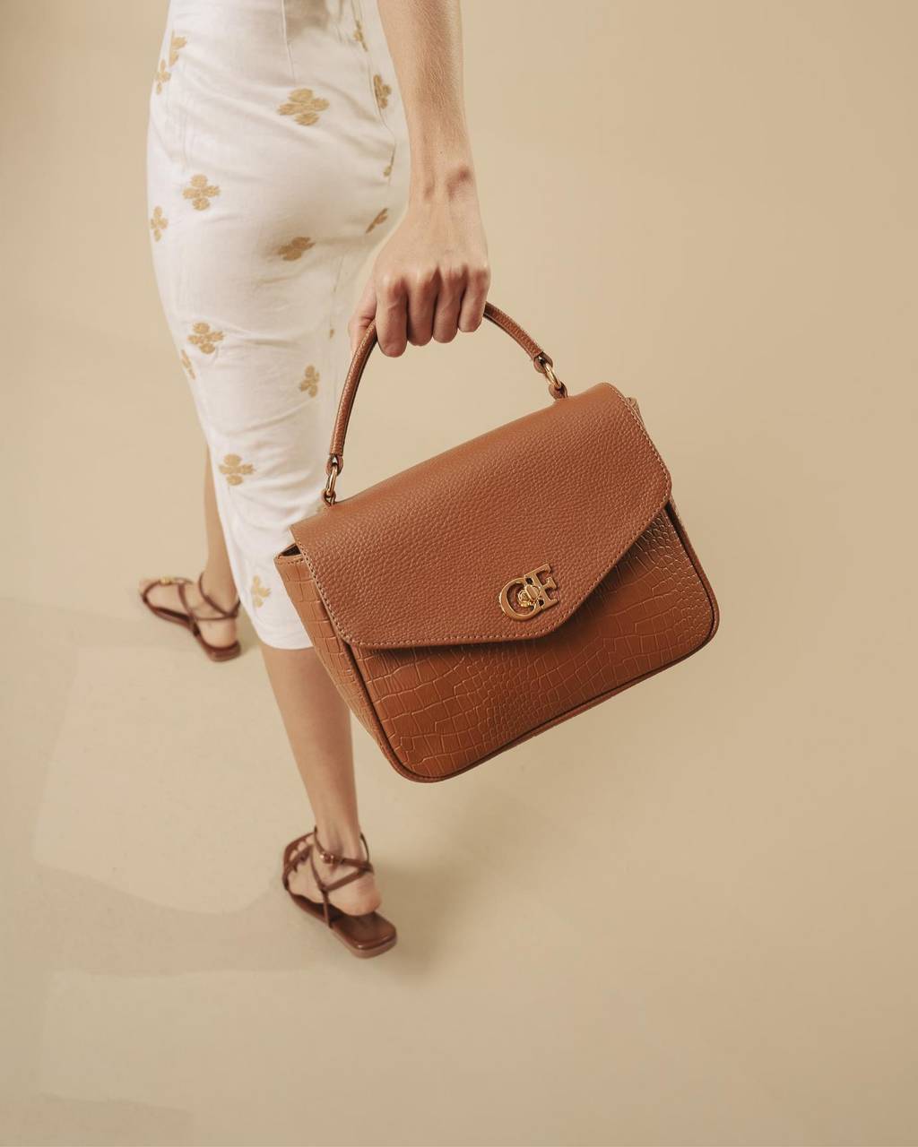 Bolsa Satchel Alça Dupla - Nude BSI-6101 - NU