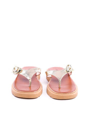 Sandália Flatform Dedo com Fivela - Ouro SDI-11757 - AU