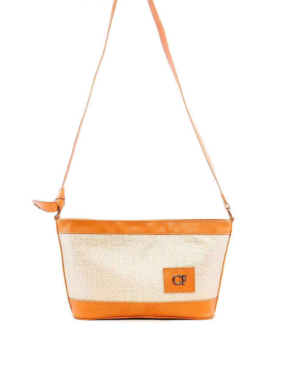 Bolsa Tote Palha com Alça Transversal - Mostarda BSI-6235 - MT