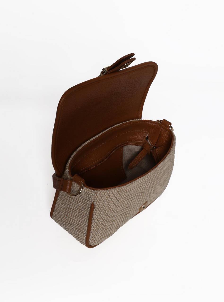 Bolsa Satchel de Mão em Palha Castor  BSI-5986 - CS