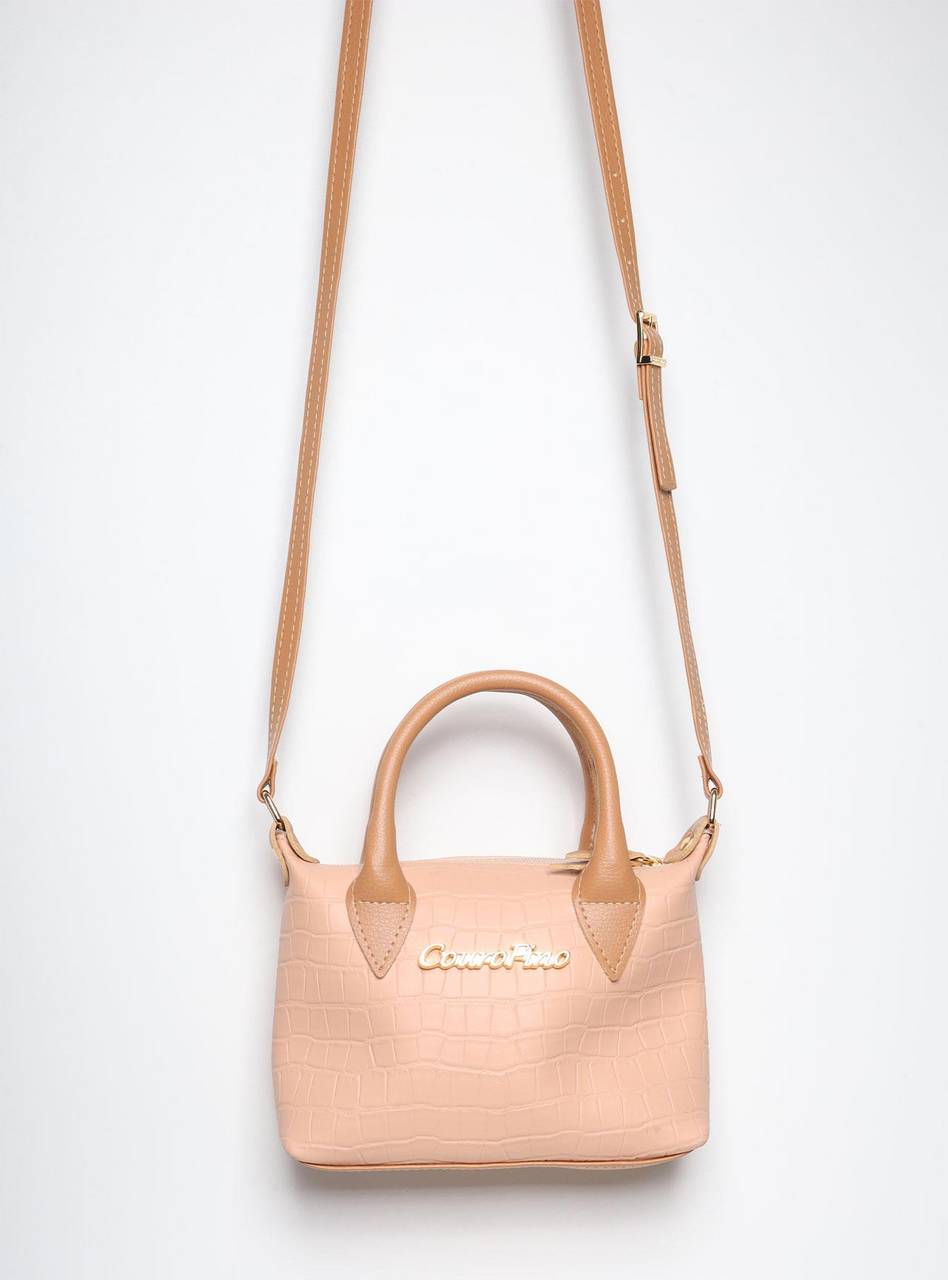 Bolsa Clutch Transversal Pequena Nude BSI-5839 - NU