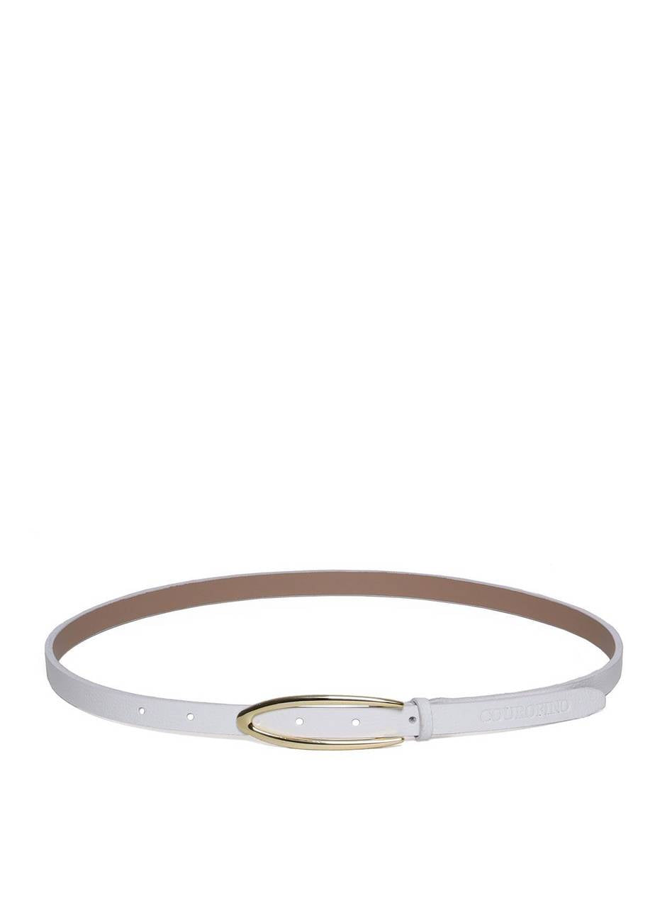 Cinto Feminino em Couro com Fivela Orgânica - Branca CTI-971 - BR