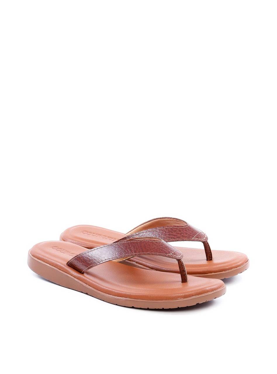 Chinelo Masculino de Dedo em Couro com Tiras Finas - Castor SDI-11770 - CS