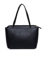Bolsa Tote Tiracolo com Bolso Frontal e Zipper - Preta BSI-5976 - PR