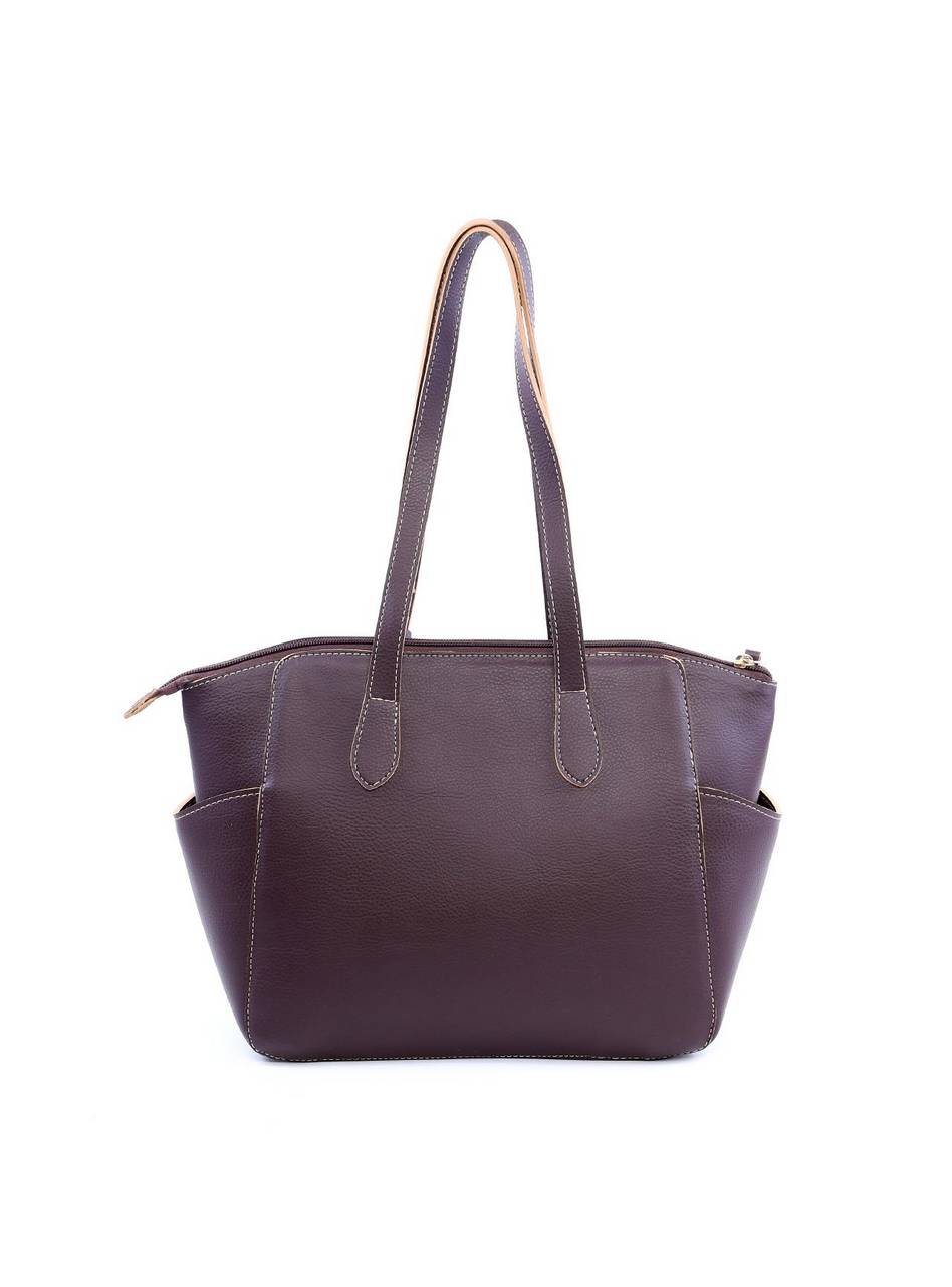 Bolsa Tote Tiracolo com Bolsos Laterais e Charm em Strass - Cacau BSI-6046 - CA