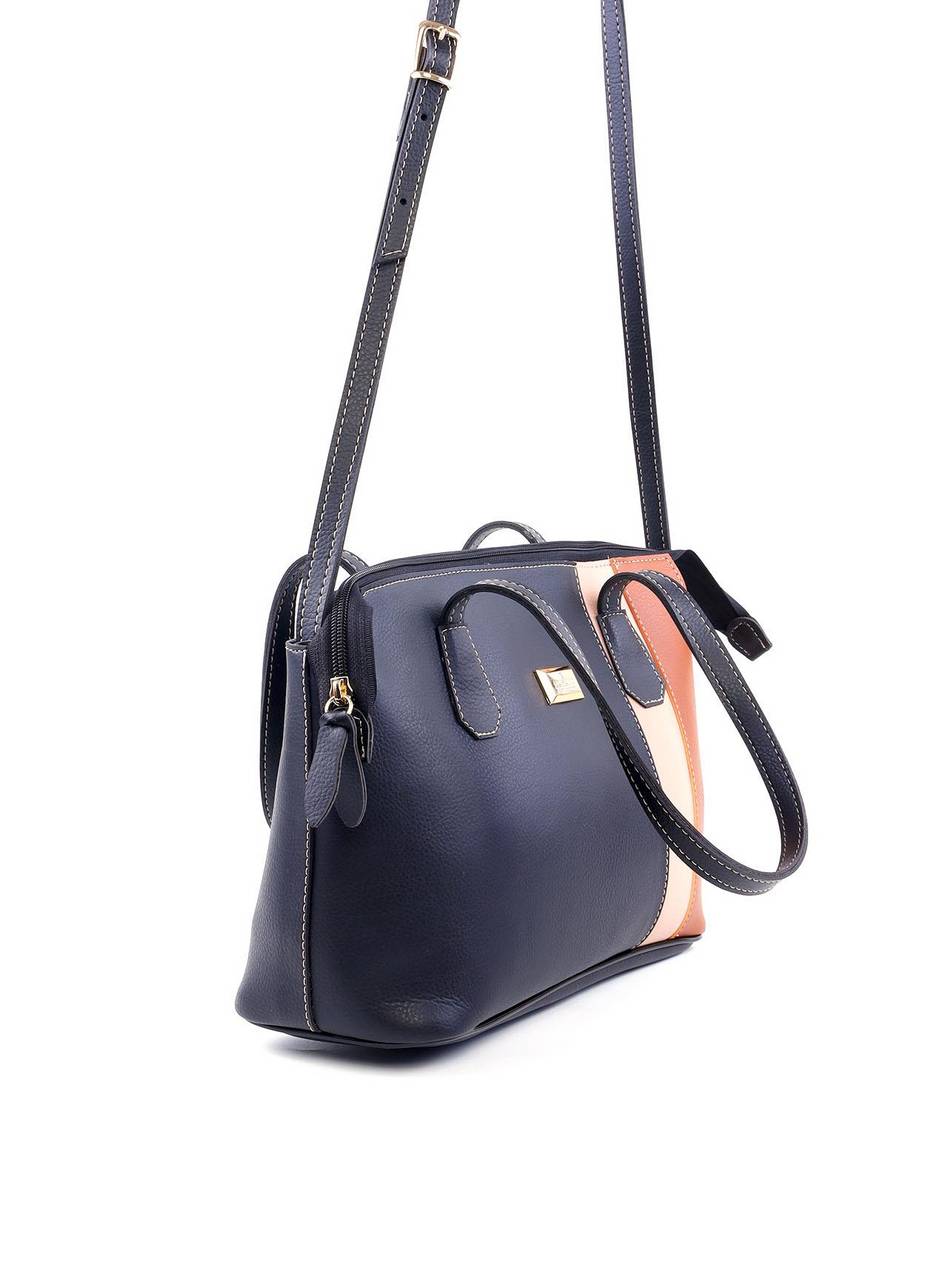 Bolsa Tote com Alça Dupla e Recortes na Vertical - Preta BSI-6125 - PR