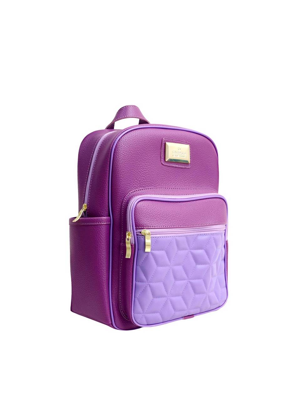 Mochila Media Bolso Duplo Frontal Roxa MEI-399 - RO