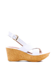 Sandália Plataforma com Tiras Largas - Branca SDI-11791 - BR