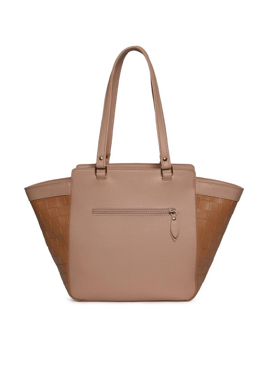 Bolsa Tote Grande Tiracolo Detalhe Barbicacho Nude BSI-5973 - NU