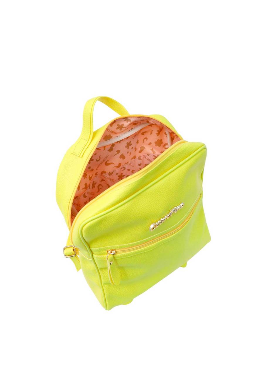 Mochila Casual Grande Ziper Frontal Divisórias Amarela MEI-410 - AM