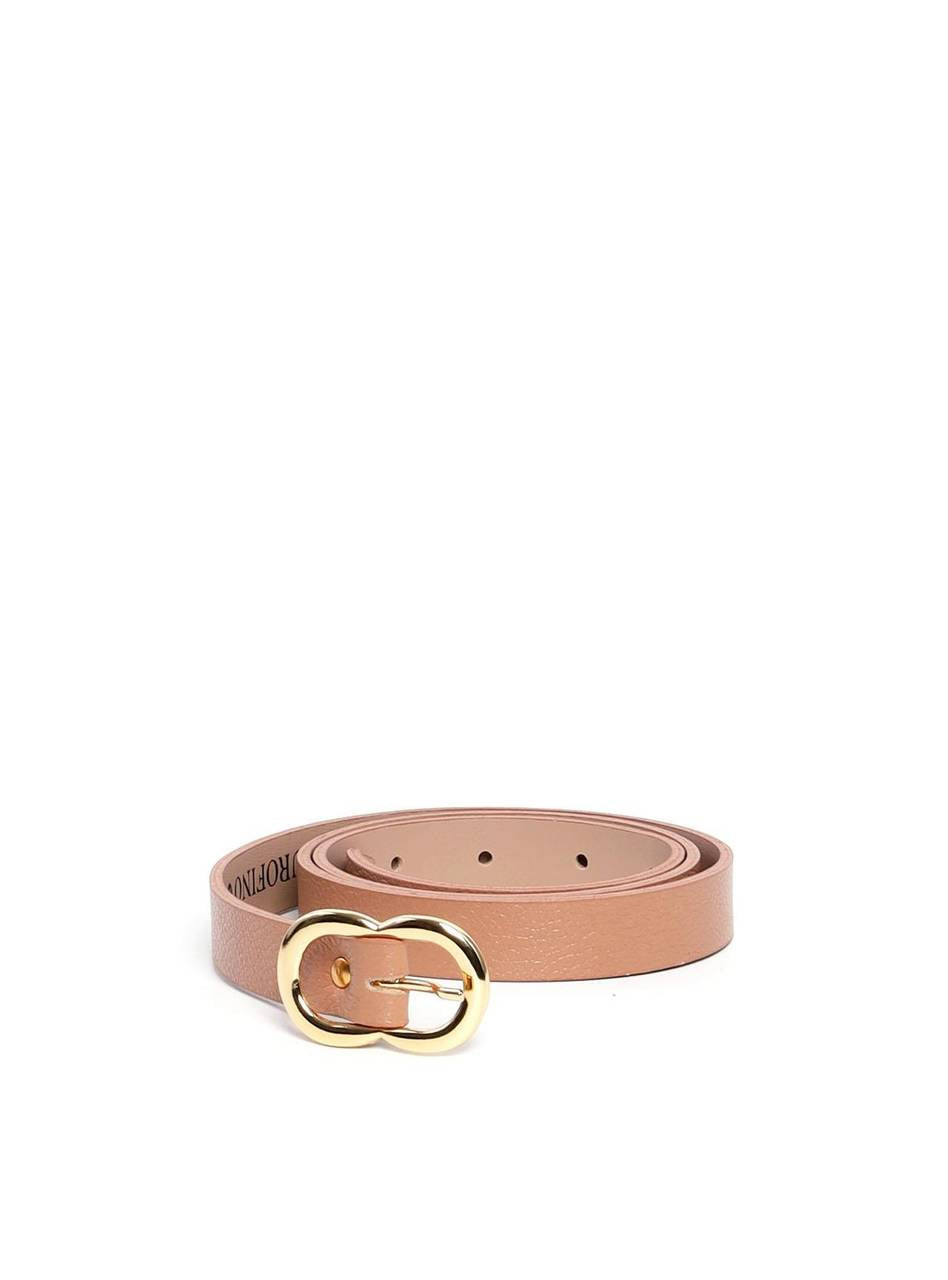 Cinto Feminino em Couro com Fivela Orgânica - Nude CTI-989 - NU