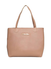 Bolsa Shopper Média Tiracolo Frente Lisa - Nude BSI-5139 - NU