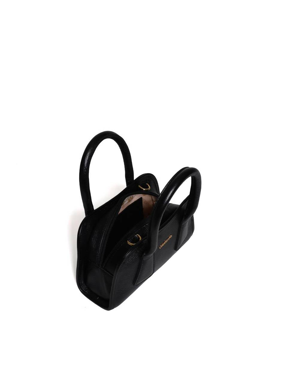 Bolsa Tote Tiracolo Costura Geométrica Preta BSI-5985 - PR