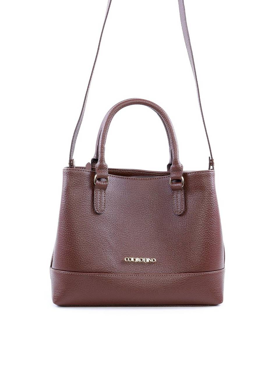 Bolsa Tote Quadrada Alça Dupla com Detalhes - Cacau BSI-6042 - CA