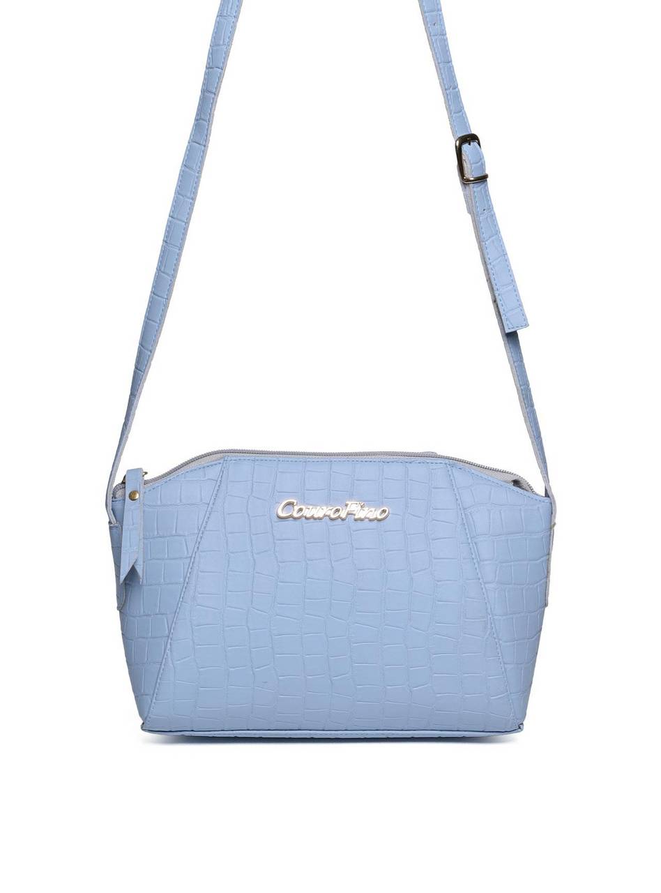 Bolsa Clutch Transversal com Detalhe - Azul BSI-5617 - AZ