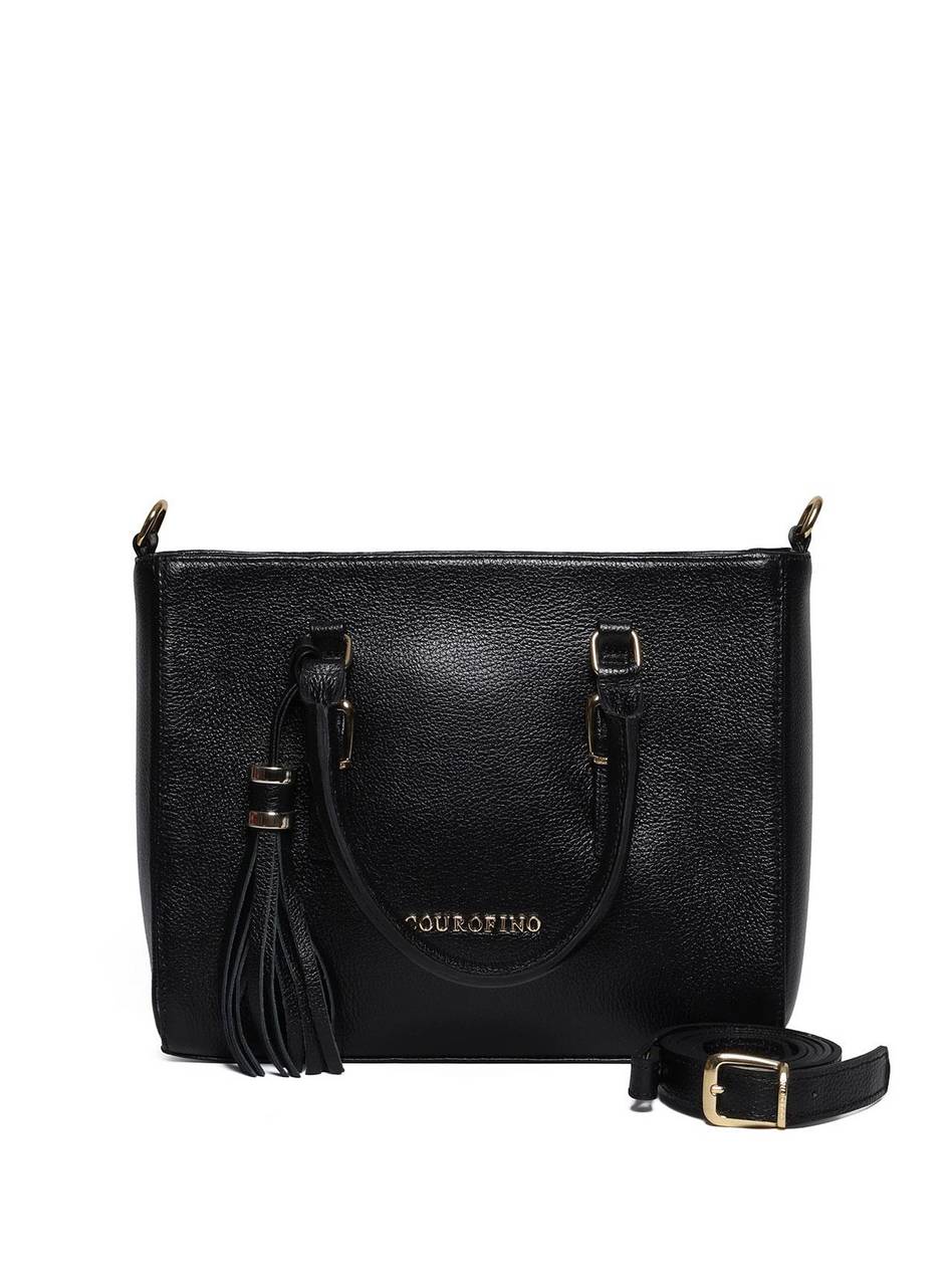 Bolsa Tote Tiracolo com Barbicacho - Preta BSI-5956 - PR