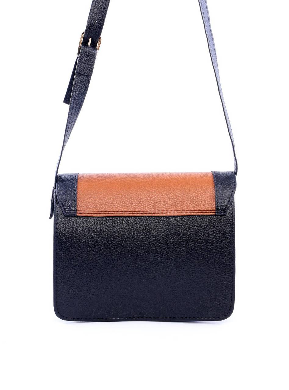 Bolsa Satchel Transversal Bicolor - Preta BSI-6094 - PR