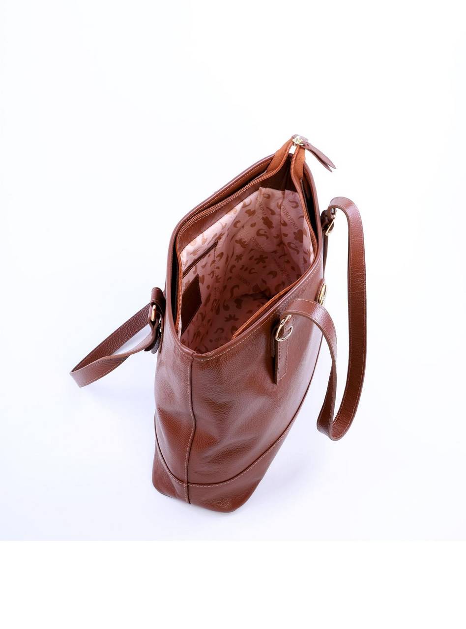 Bolsa Tote Tiracolo com Fivelas e Detalhe Dourado - Castor BSI-6072 - CS