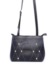 Bolsa Tote Transversal com Detalhes de Costura e Enfeites BSI-6006 - PR