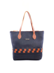 Bolsa Shopper Tiracolo com Tiras Entrelaçadas - Preta BSI-6070 - PR