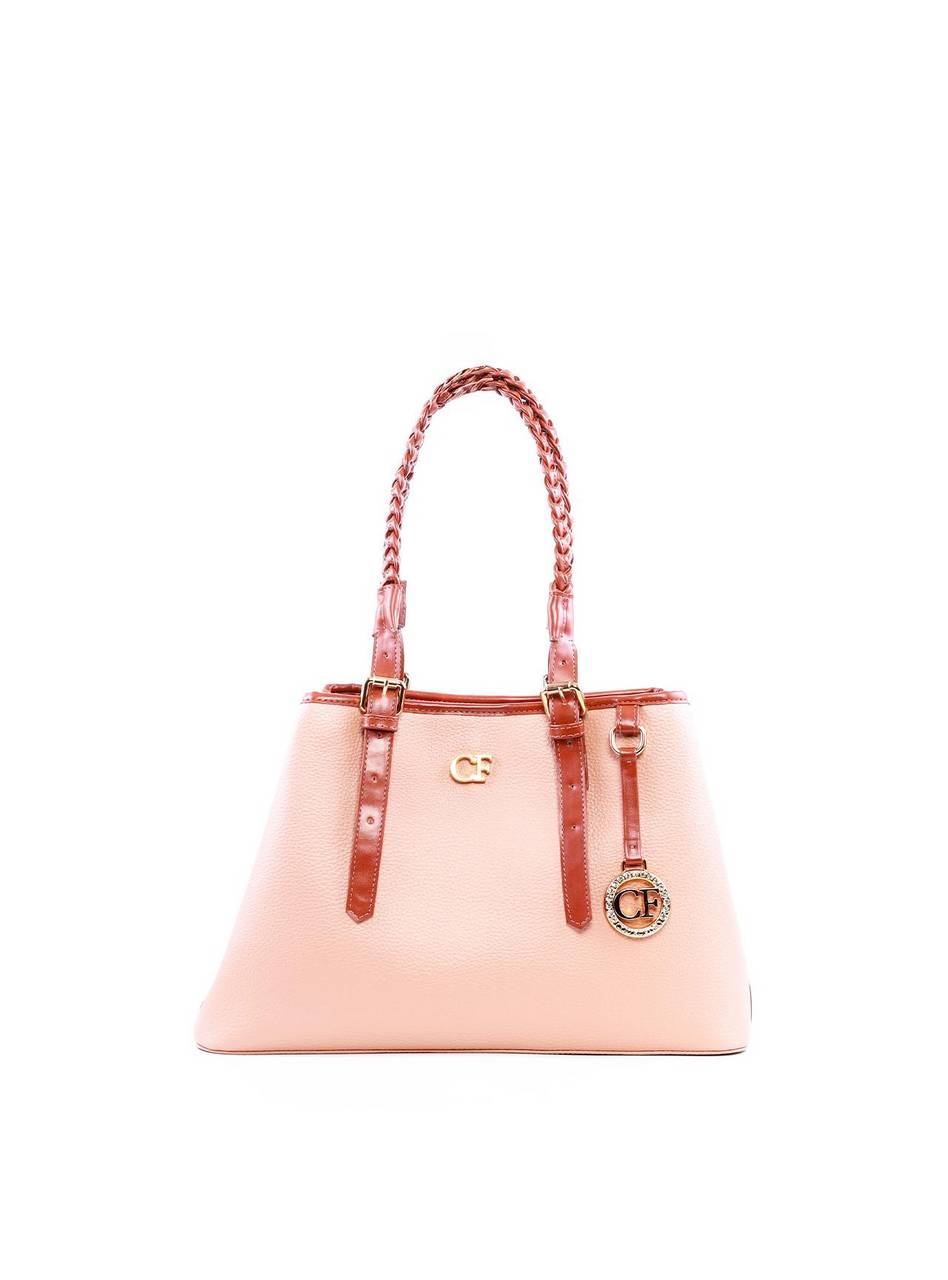 Bolsa Jace Bucket Alça Trançada - Nude BSI-6315 - NU