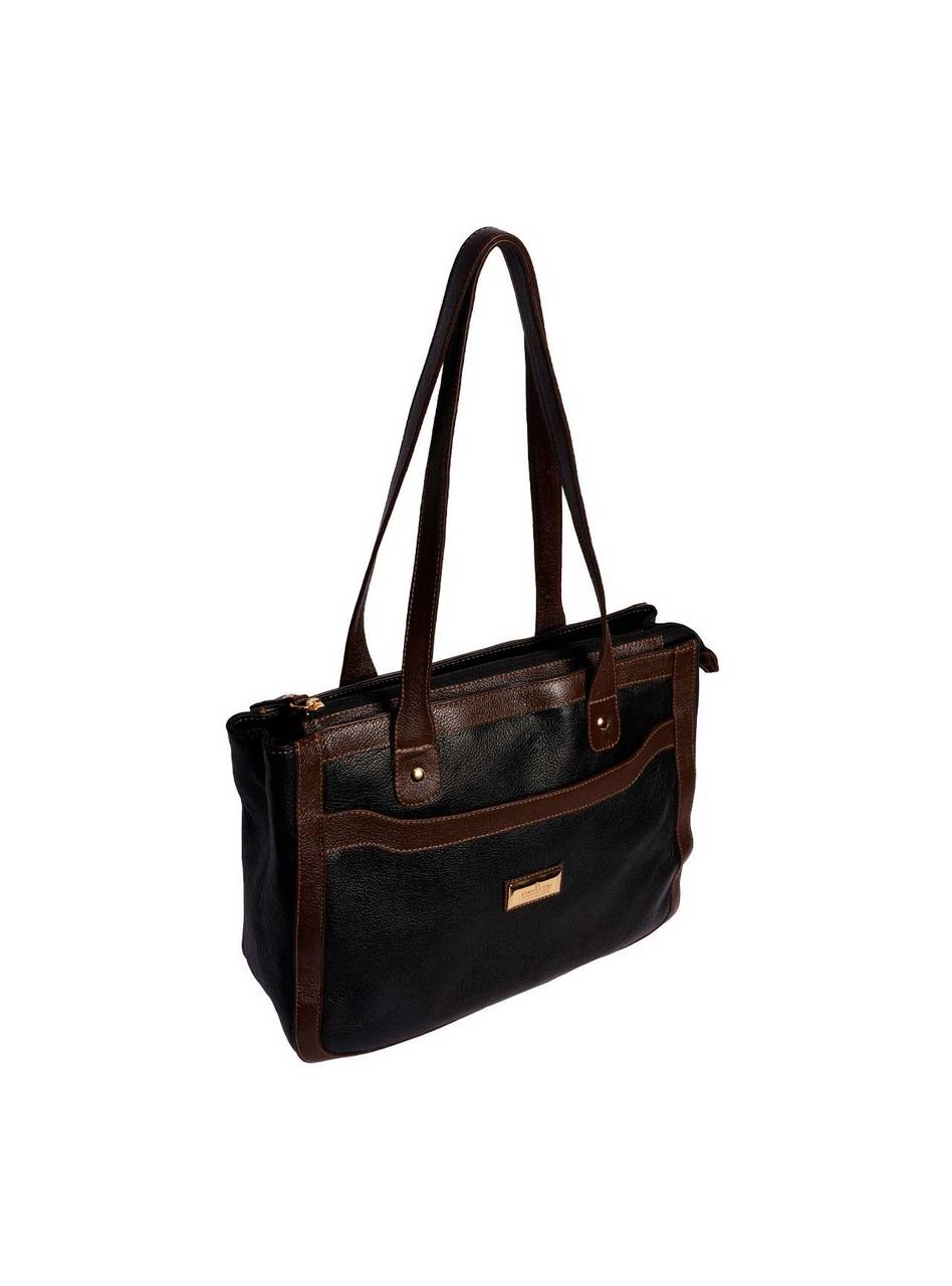 Bolsa Tote Média Bolso Couro Preta BSI-5803 - PR