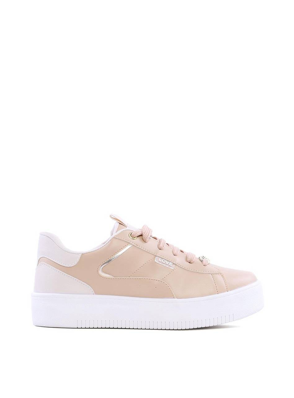 Tênis Feminino Casual em Sintético - Nude SP- 11850 - FE