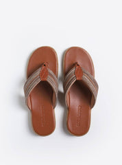 Sandália Masculina Chinelão Couro Cabresto Reto Castor SDI-11555 - CS