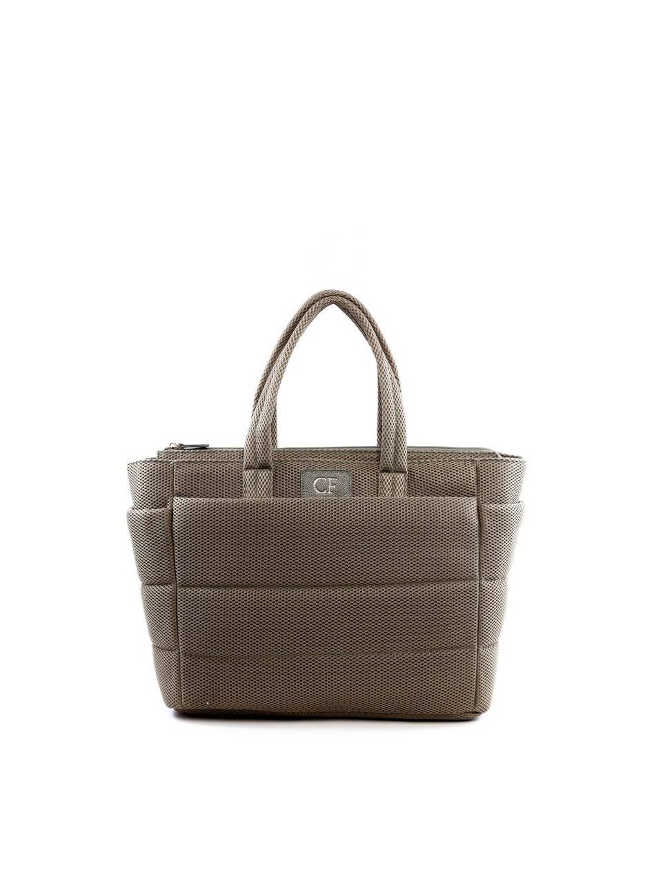 Bolsa Shopper de Tela com Bolsos - Verde BSI-6252 - VD