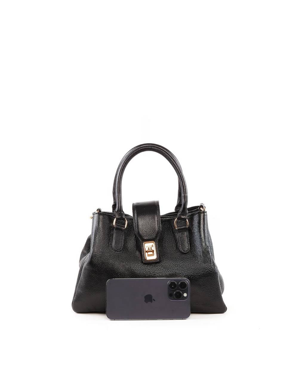 Bolsa Tote Alça Dupla Três Divisórias - Preta BSI-6380 - PR
