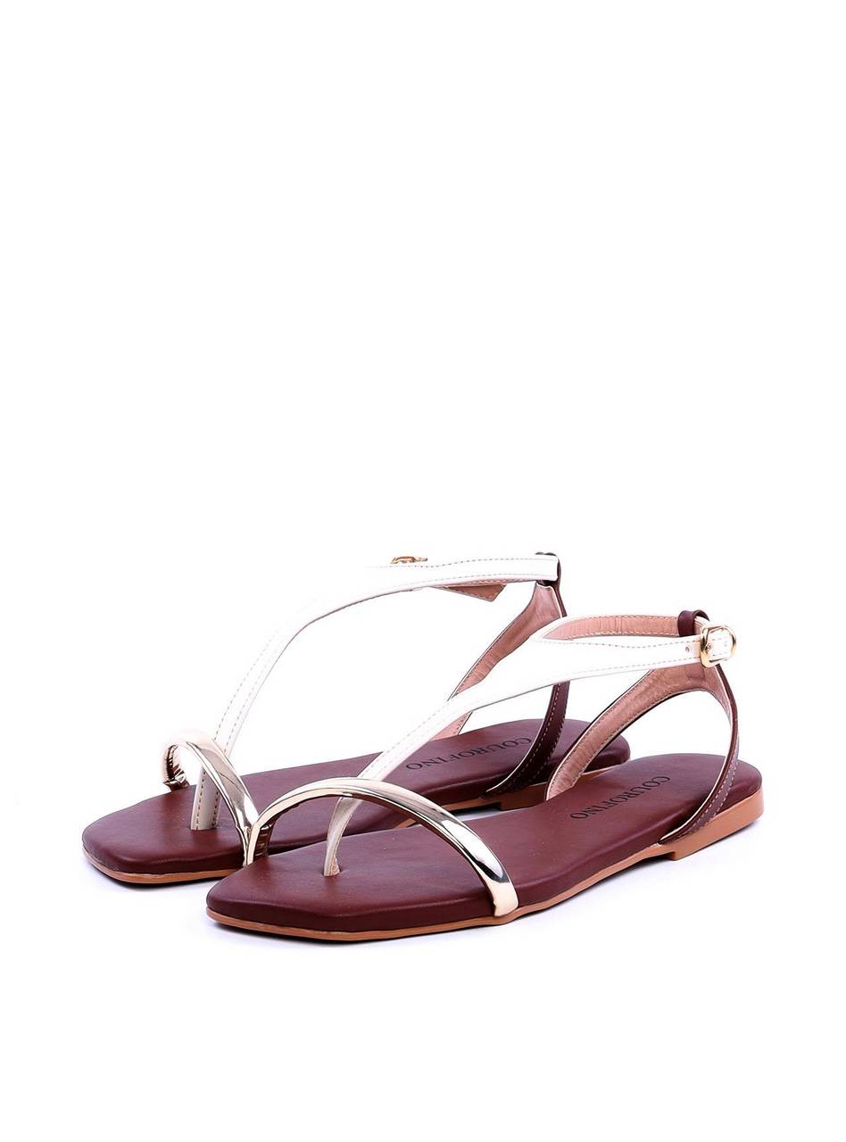 Rasteira Bicolor com Tira Fina - Cacau  SDI-11729 - CA