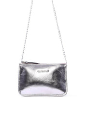 Bolsa Transversal Pequena 3 Divisórias - Prata BSI-6405 - PT