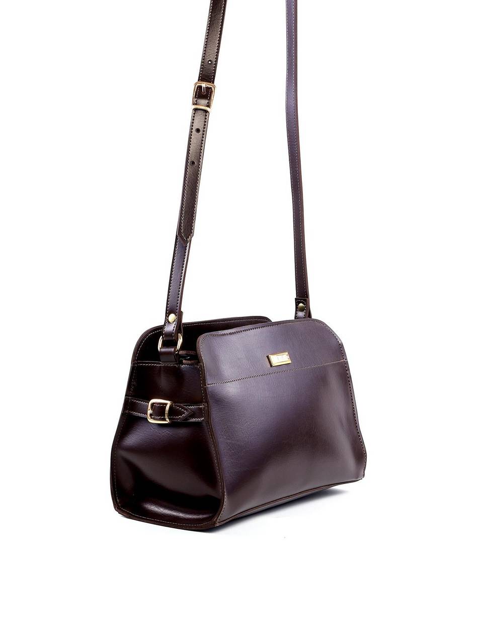 Bolsa Tote Transversal com Fivelas Laterais - Cacau BSI-6218 - CA