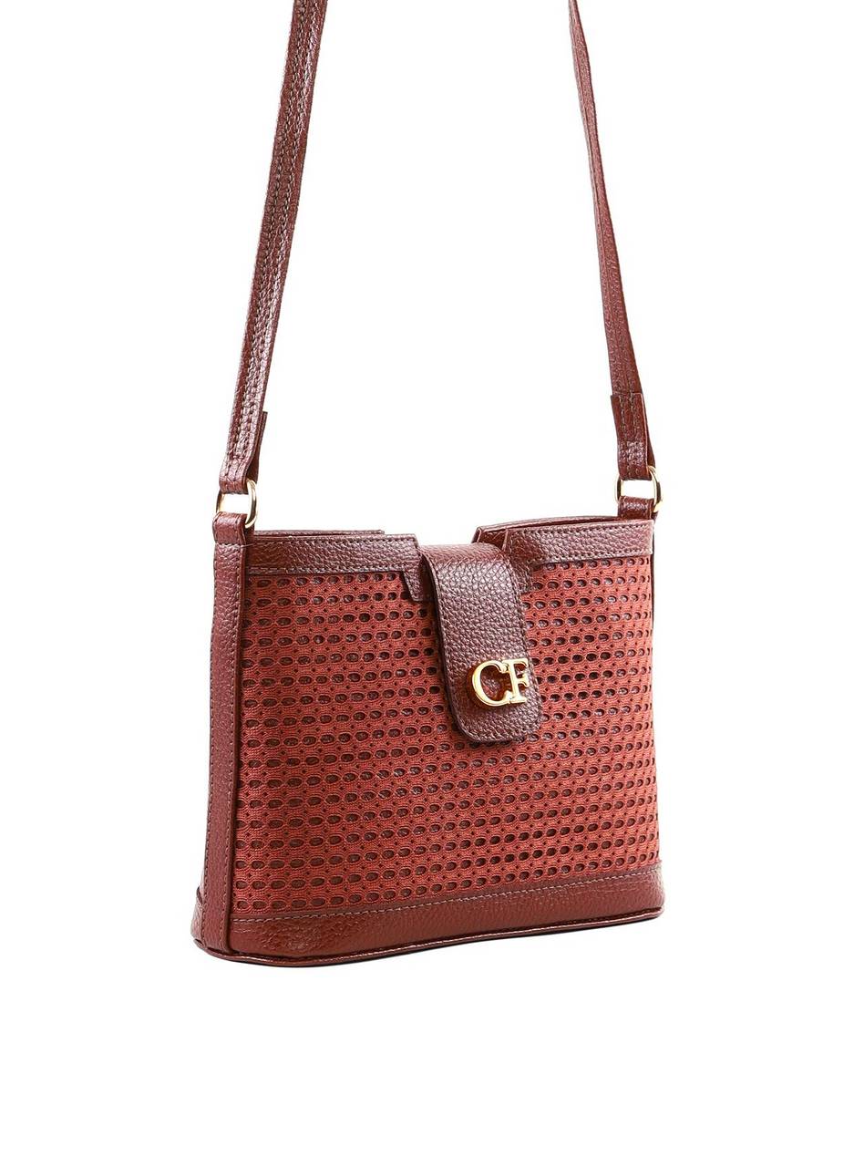 Bolsa Transversal Detalhe Tela Frontal - Cacau BSI-6377 - CA