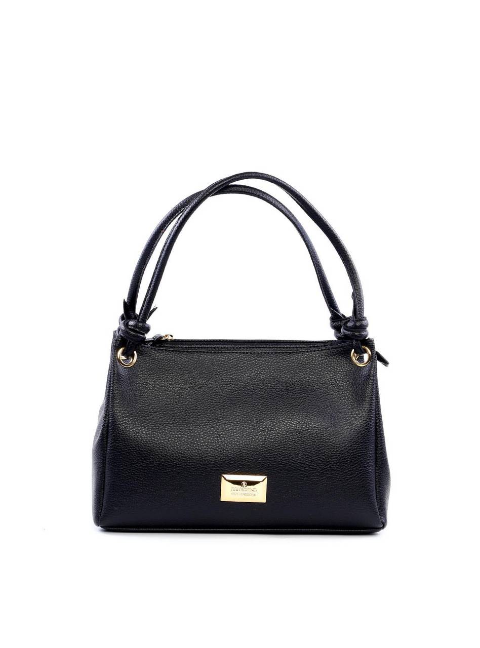 Bolsa Tote de Mão com Detalhe em Nó - Preta BSI-6219 - PR