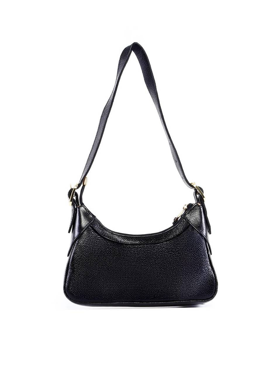 Bolsa Baguete com Fivelas Laterais - Preta BSI-6353 - PR