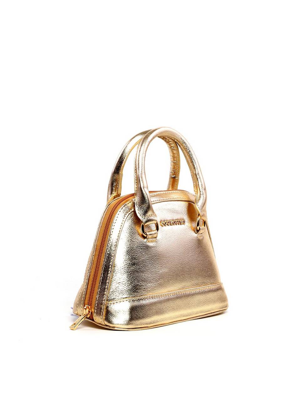 Bolsa Tote Pequena Arredondada - Ouro BSI-6239 - AU