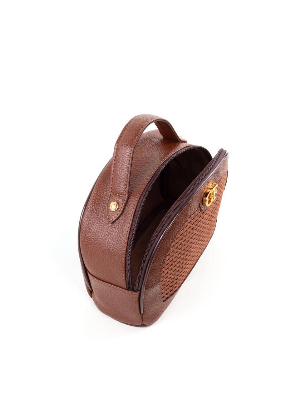 Necessaire Feminina Arredondada Detalhe Tela Frontal - Cacau NSI-168 - CA
