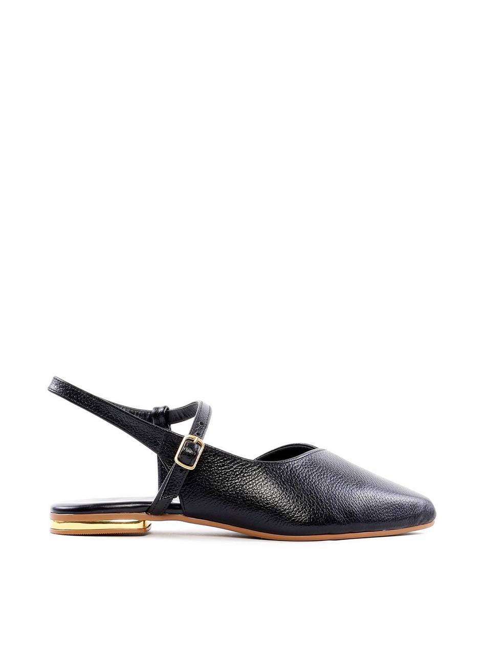 Sapatilha Slingback de Bico Fino - Preta SDI-12133 - PR