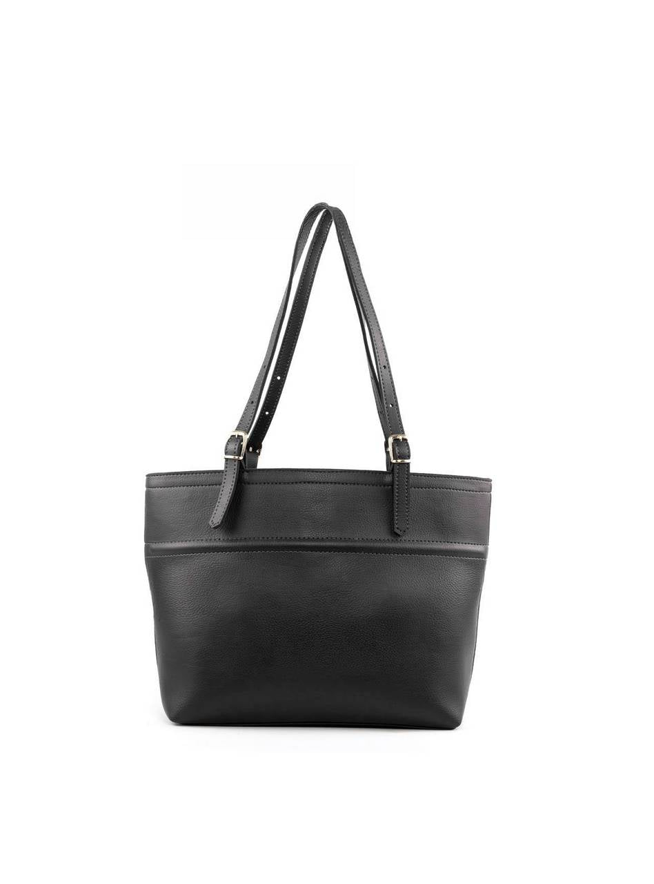Bolsa Shopper Detalhe Costura e Alça Fivelas - Preta BSI-6376 - PR