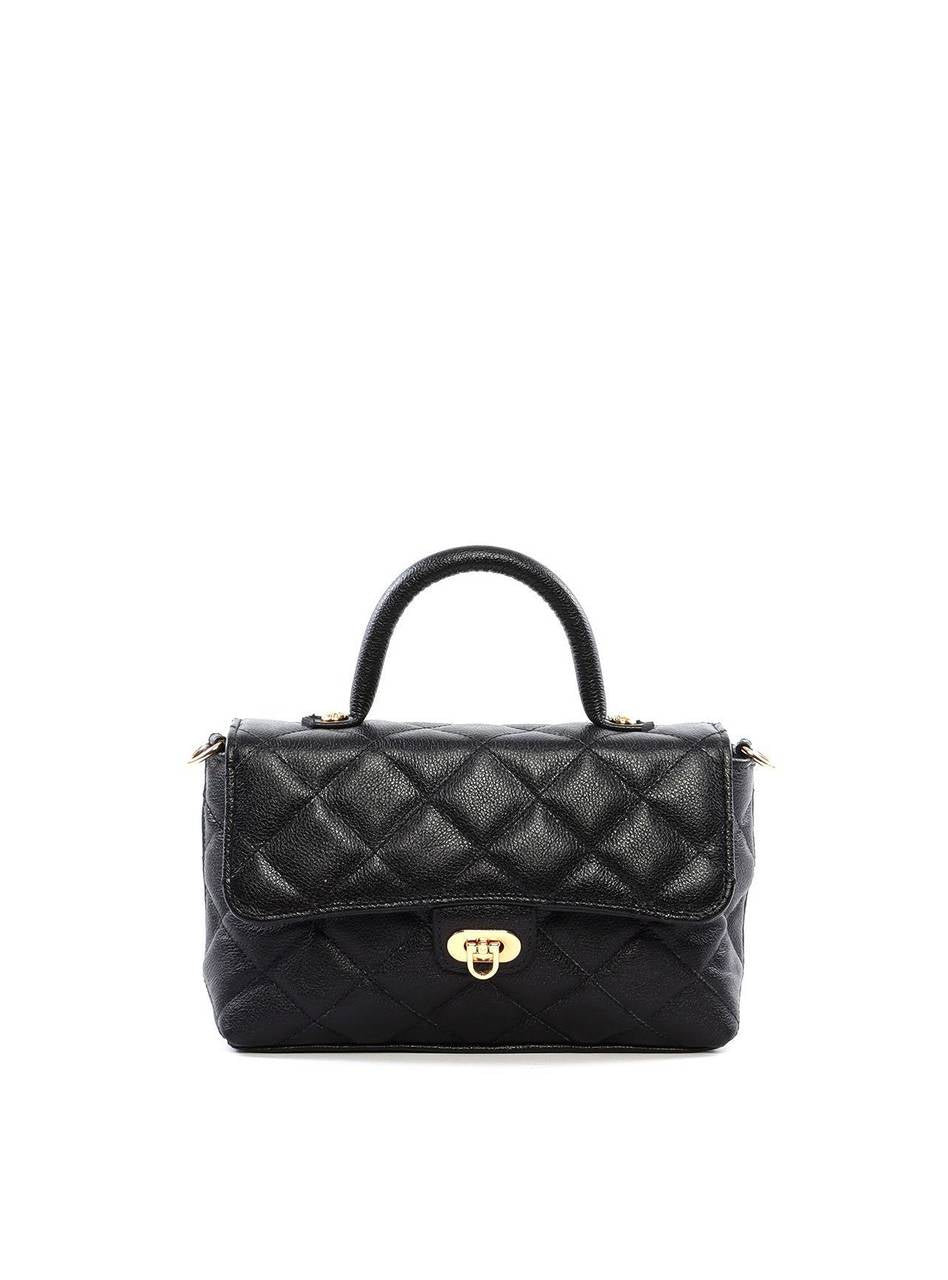 Bolsa Satchel Pequena com Matelassê e Fecho Giratório BSI-6505 - PR