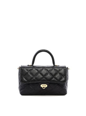 Bolsa Satchel Pequena com Matelassê e Fecho Giratório BSI-6505 - PR